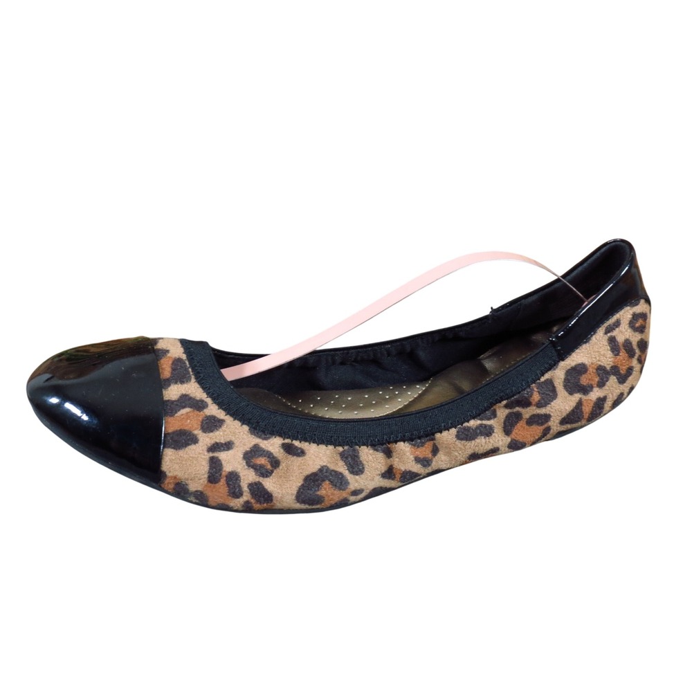 Dexflex Comfort Caroline Womens Ballet Flat Size 11 Work Office Leopard Patent